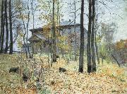 Levitan, Isaak Autumn good house oil painting artist